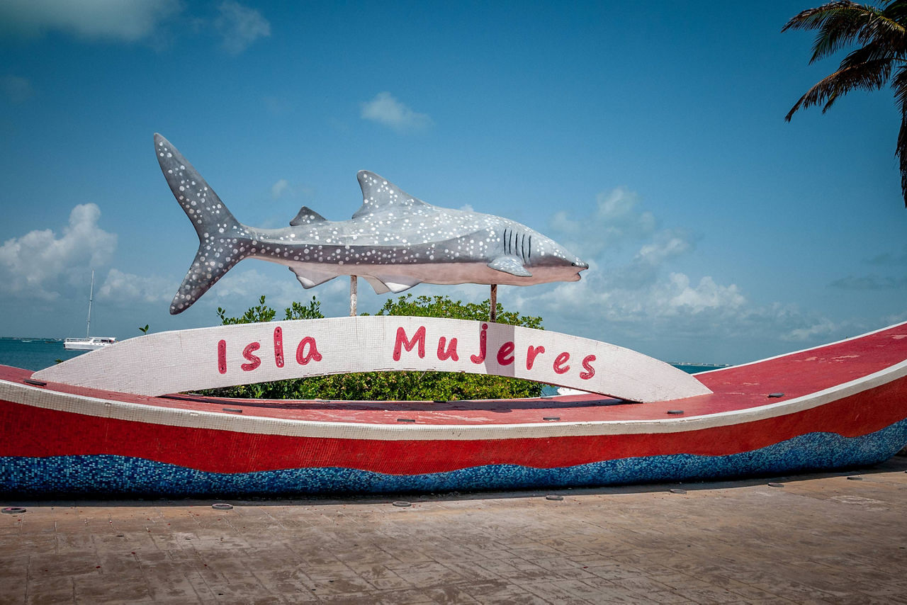 Whale Shark Statue in Isla Mujeres, Mexico