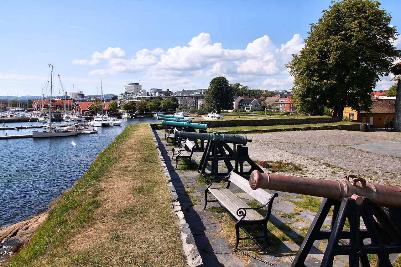 Norway, Kristiansand Cannons at Fort Marina