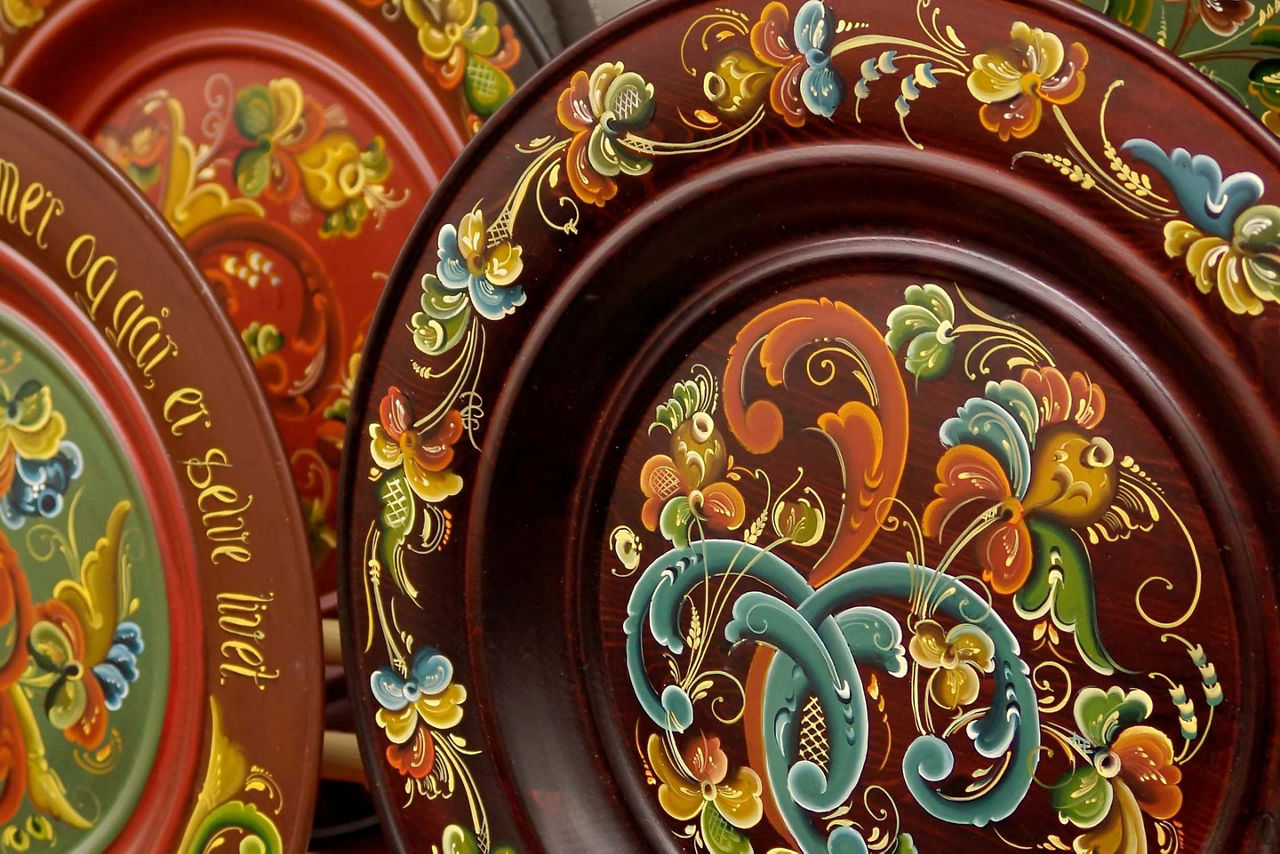 Norwegian Rosemaling Flower Art