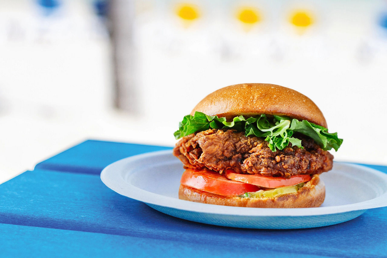 perfect day coco cay snack shack chicken sandwich