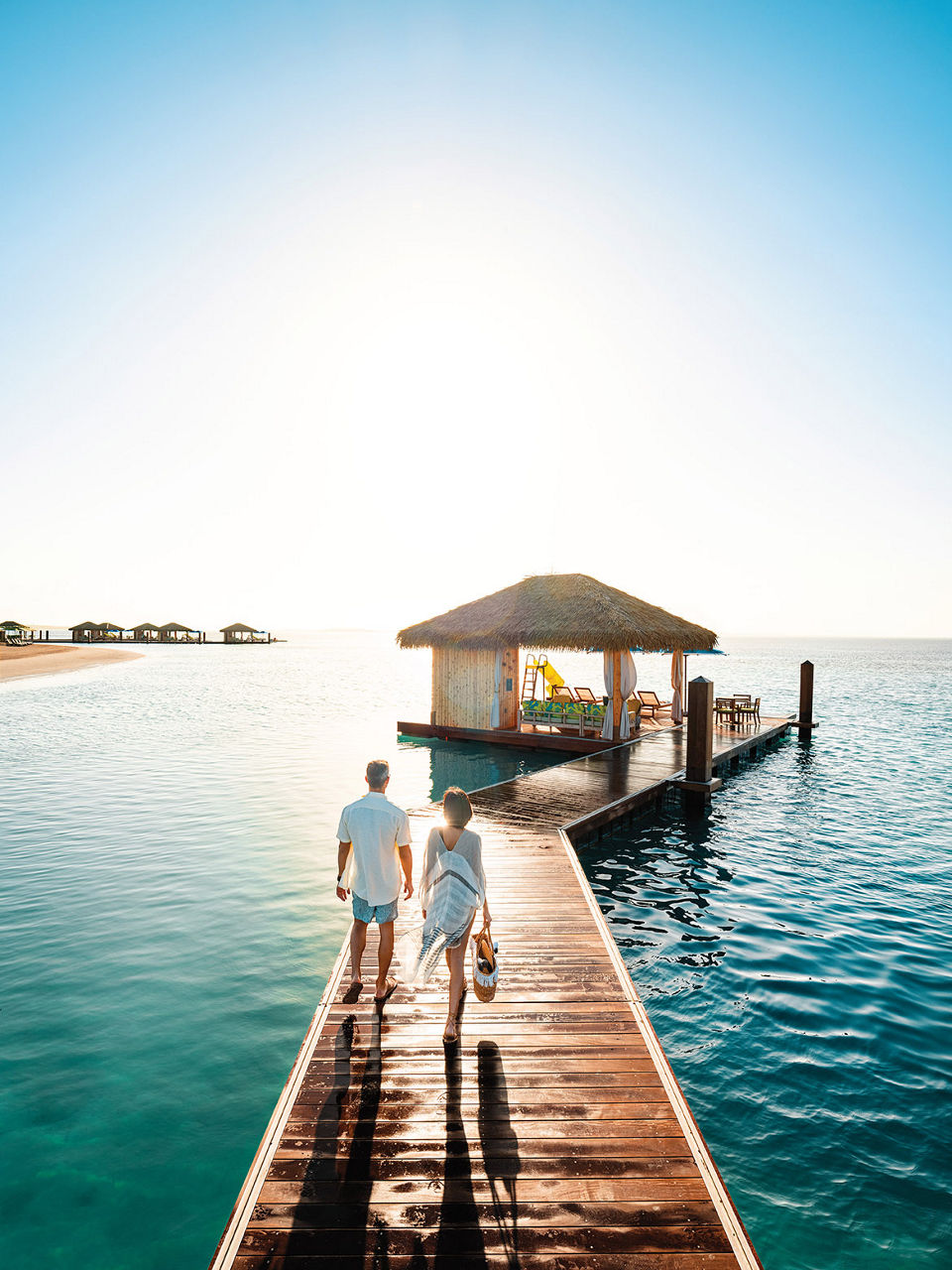 Coco Beach Floating Cabana Couple Walkaway, Perfect Day at Coco Cay