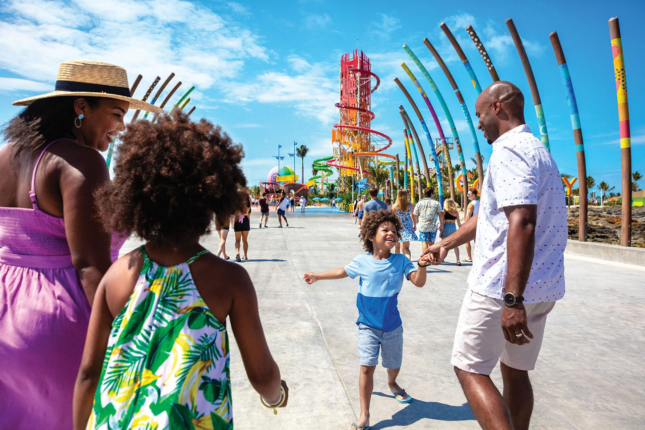 Perfect Day Coco Cay Entrance Pier Family