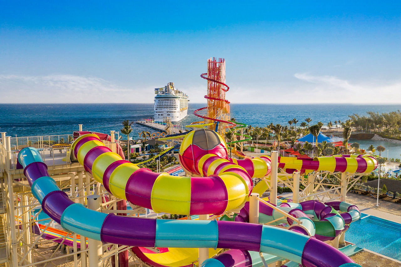 Perfect Day Coco Cay Slide Aerial