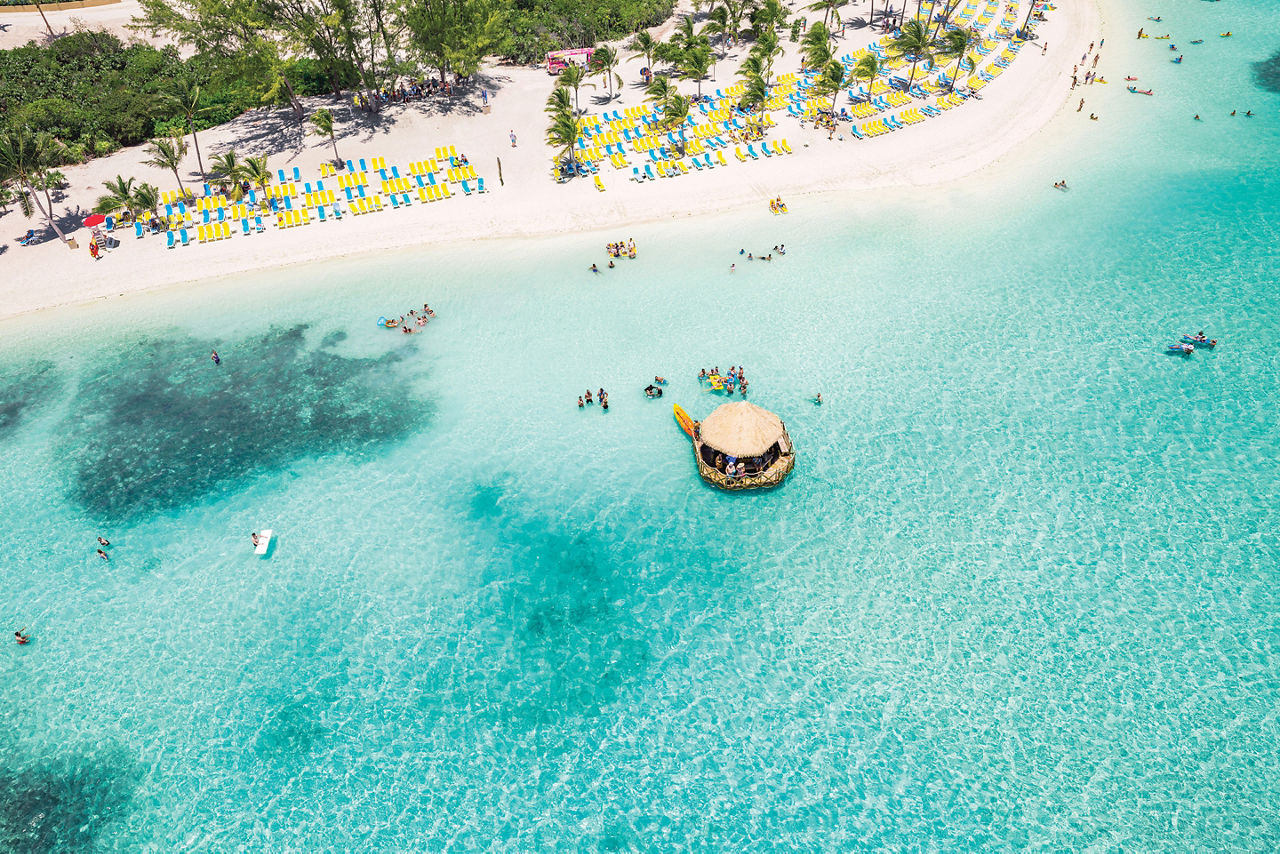 Perfect Day at Coco Cay South Beach Aerial 