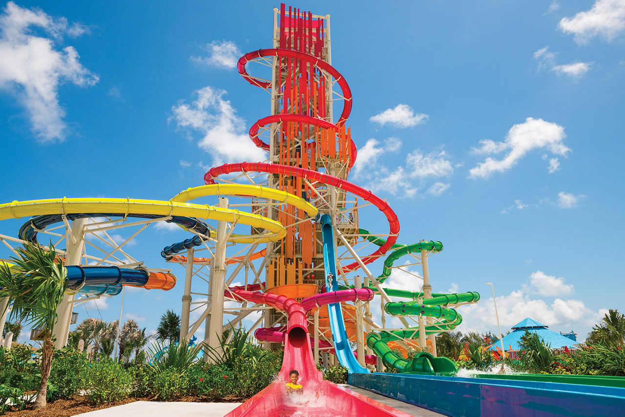 Perfect Day Coco Cay Thrill Water Park Girl Sliding