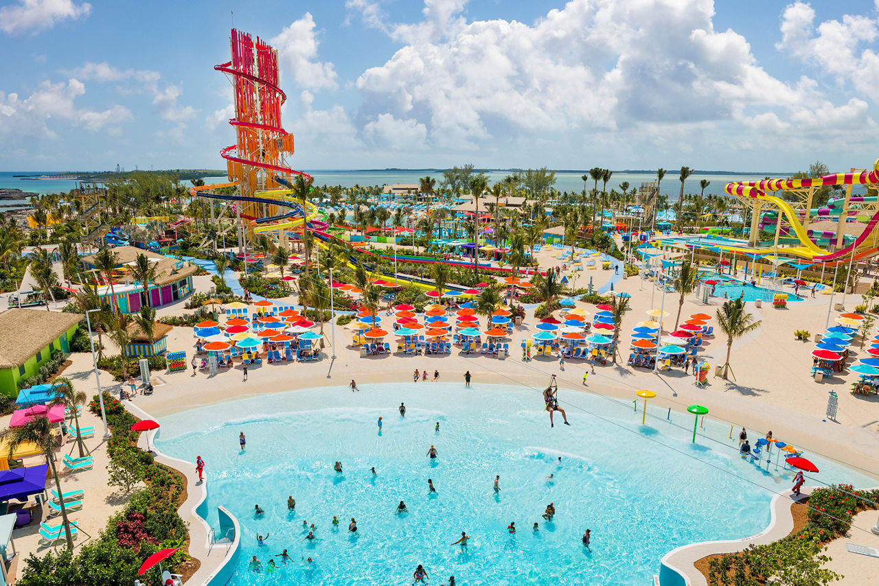 Perfect Day Coco Cay Tidal Wave Island Aerial