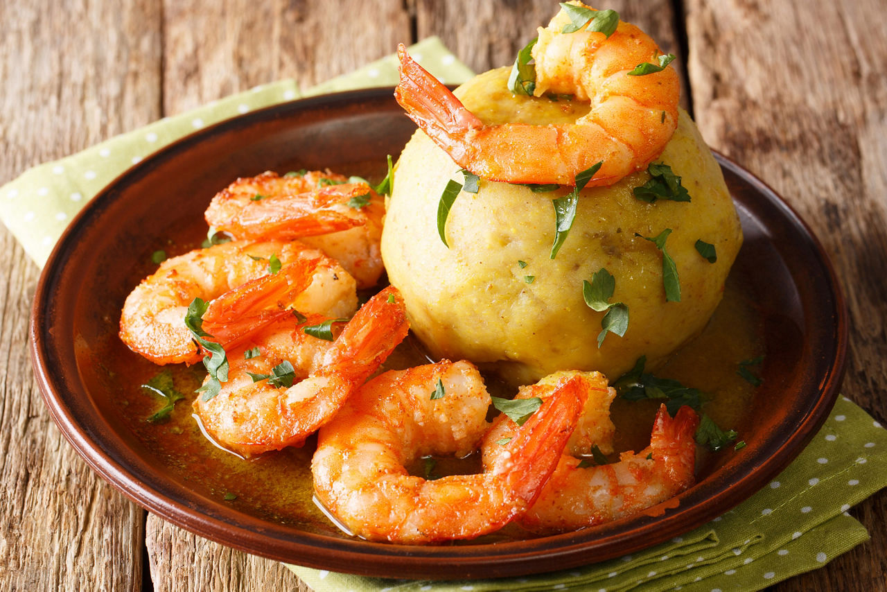 Puerto Rico Mofongo Shrimp