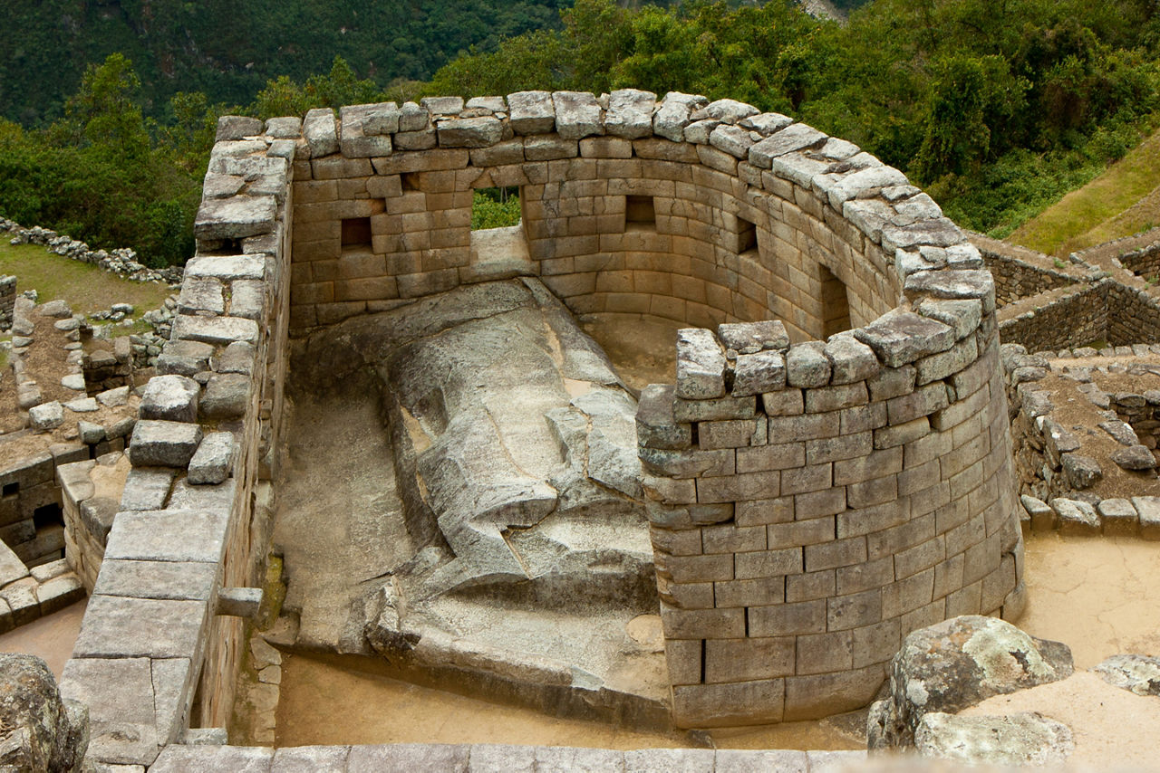 Hiking Tour at the Temple of the Sun at Machu Picchu, Peru