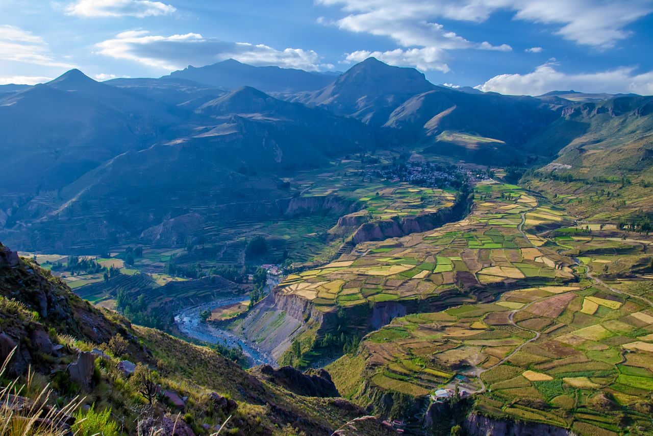 Landscape view of Colca Canyon. South America