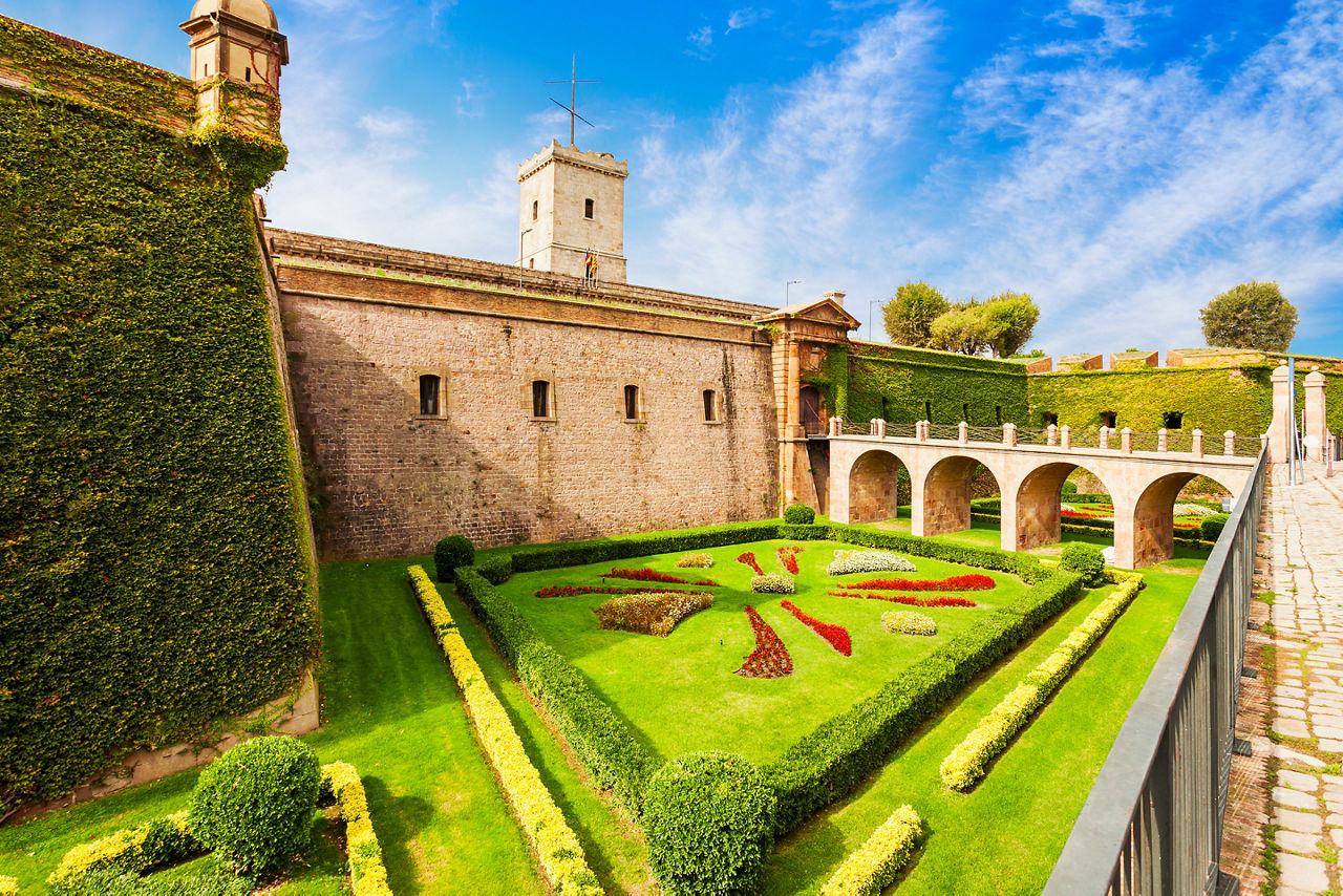 Montjuic Castlein Barcelona. Spain.