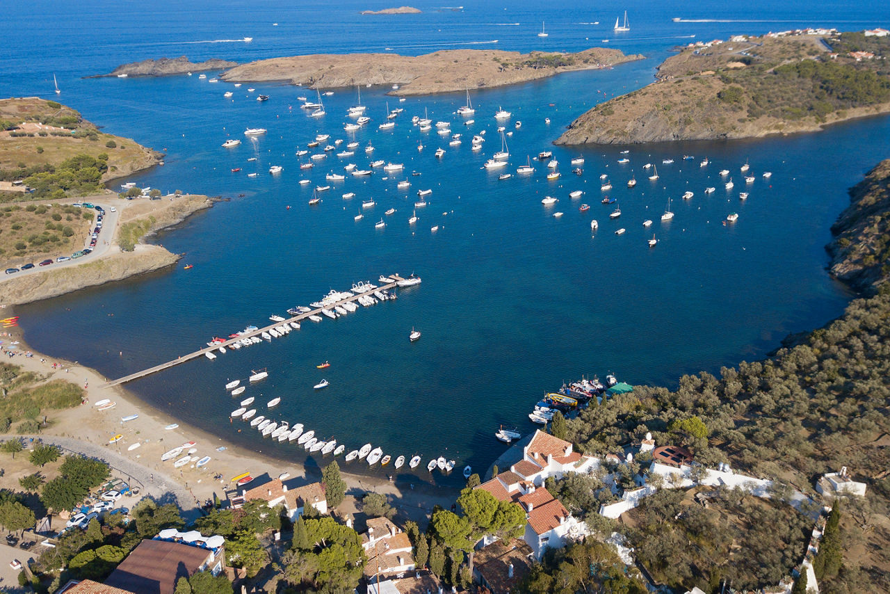 View of Portlligat, and its fishing village, Spain