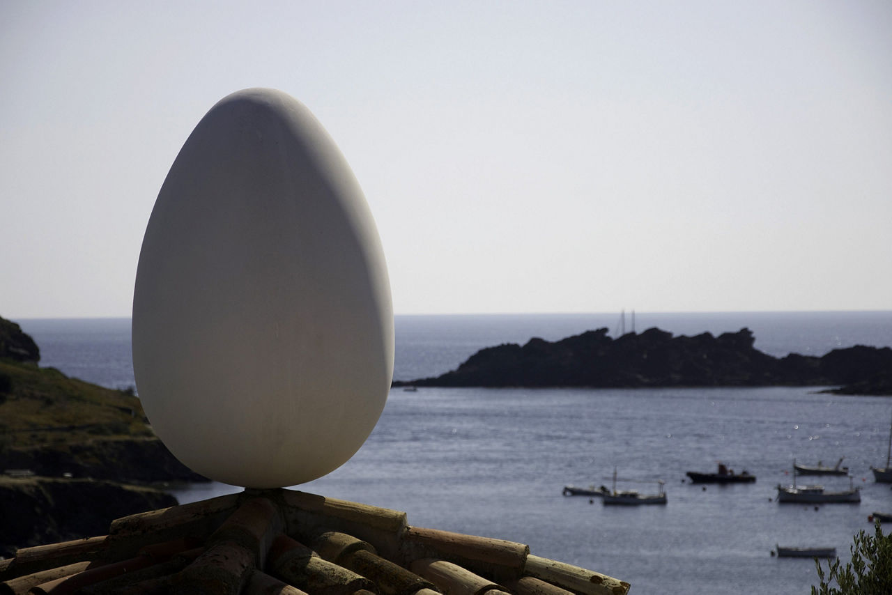 View of the water from the roof of the Salvador Dali House. Portlligat, Spain..