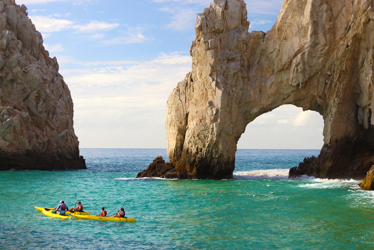 Kayak on a sea safari to Land's End, Cabo San Lucas.