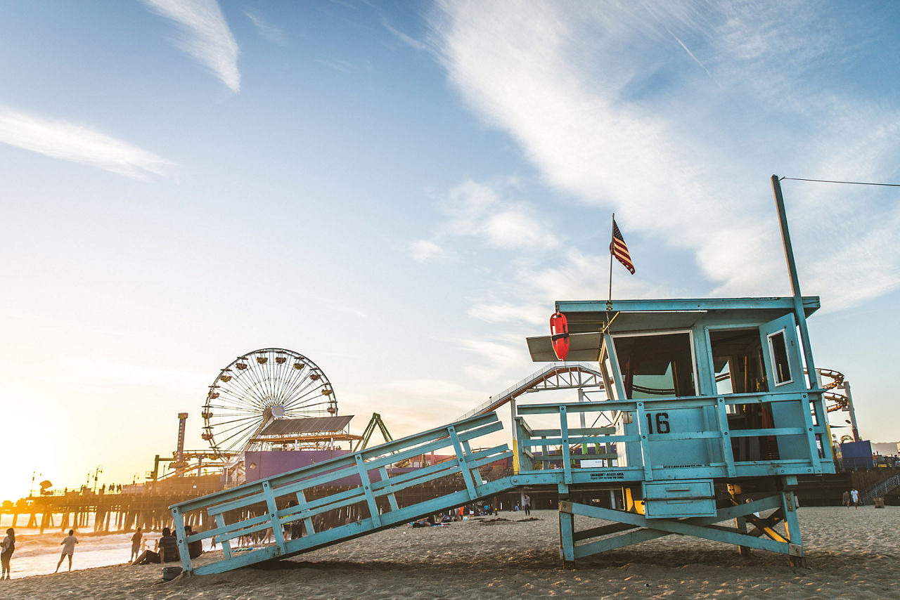 Santa Monica Pier at Sunset, LA