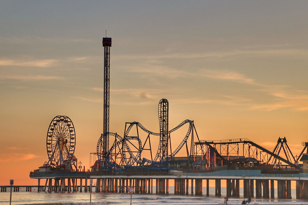 Be sure to catch a sunset over Galveston Island.