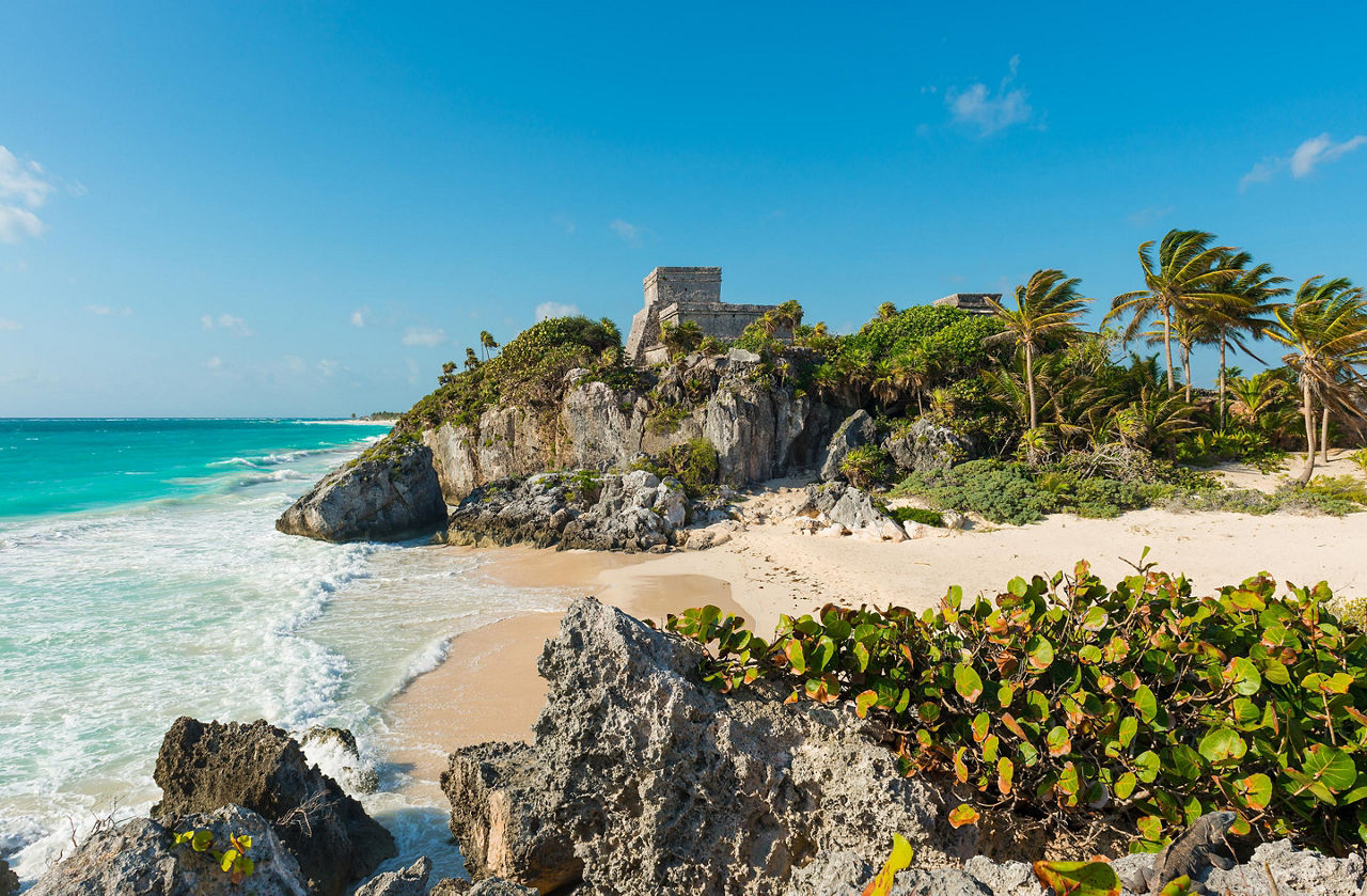 Mayan Ruins of Tulum Beach in Mexico