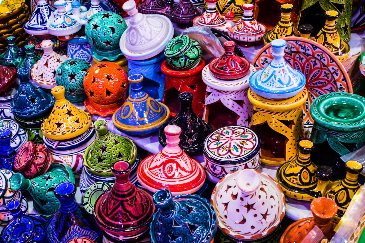 Handmade art souvenirs in Casablanca, Morocco