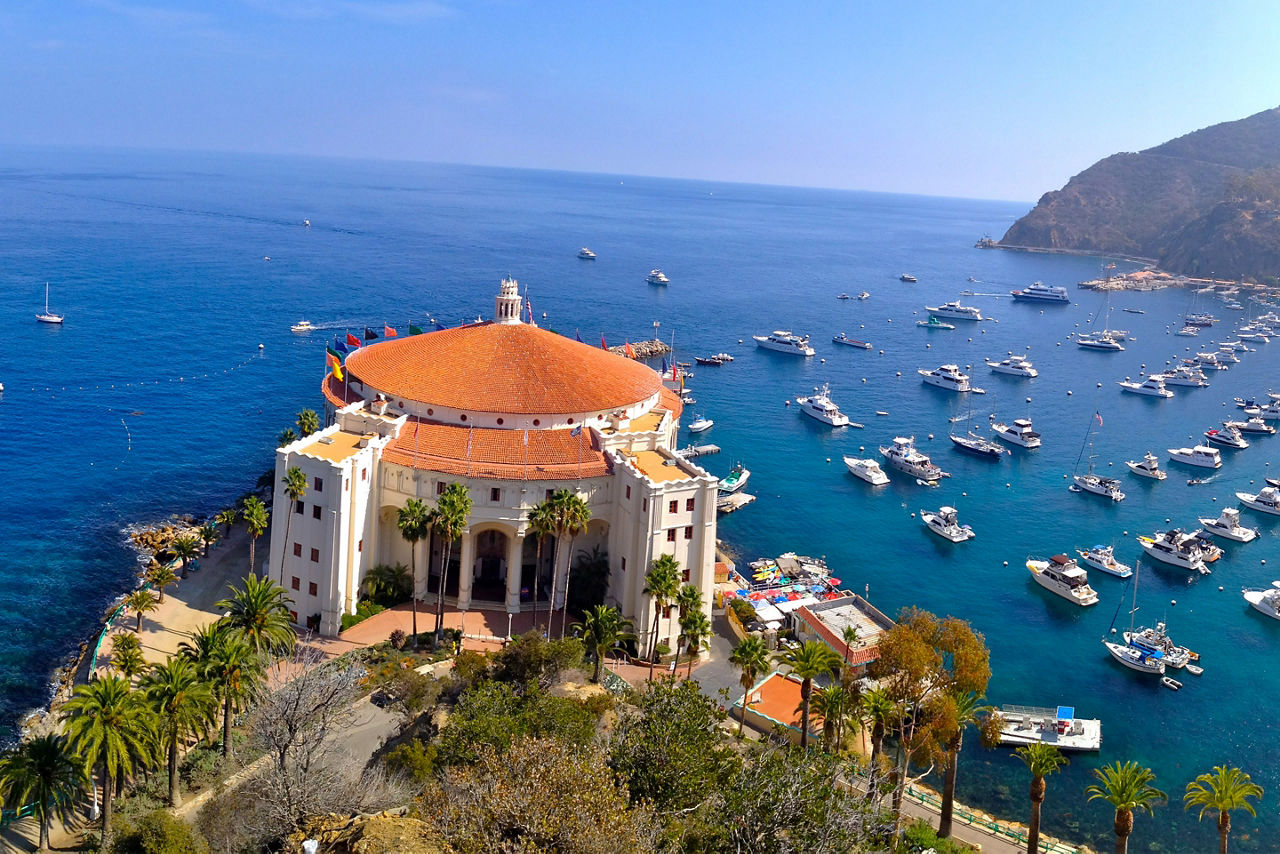 Casino and Coast Aerial, Catalina Island