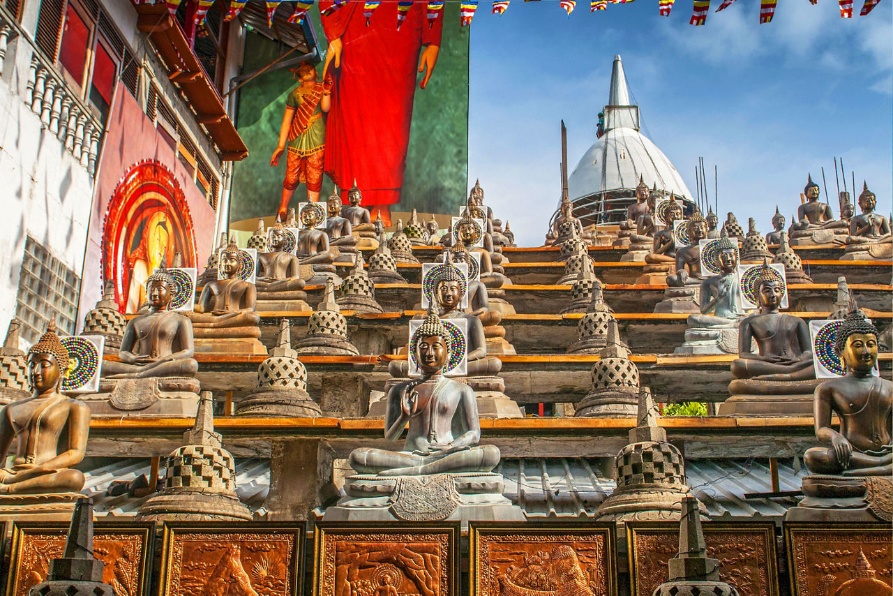 Gangaramaya Temple in Colombo, Sri Lanka