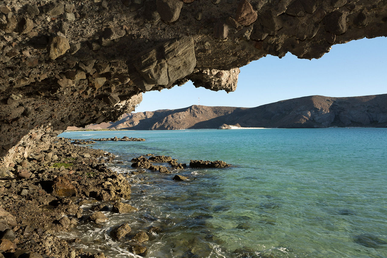 Ensenada Mexico Overhanging Cove Sea Shore Balandra Beach