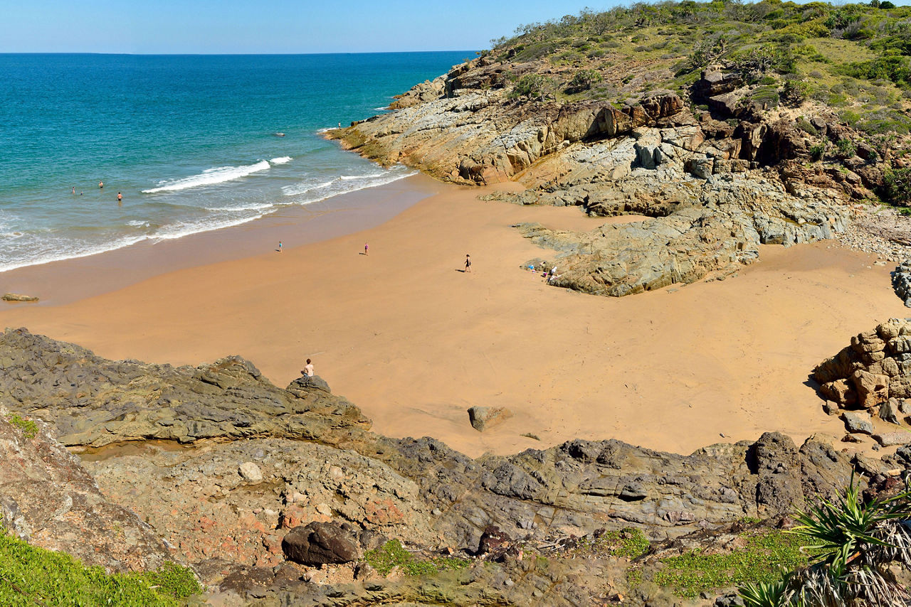 Beach in Town of 1770, Queensland, Australia.