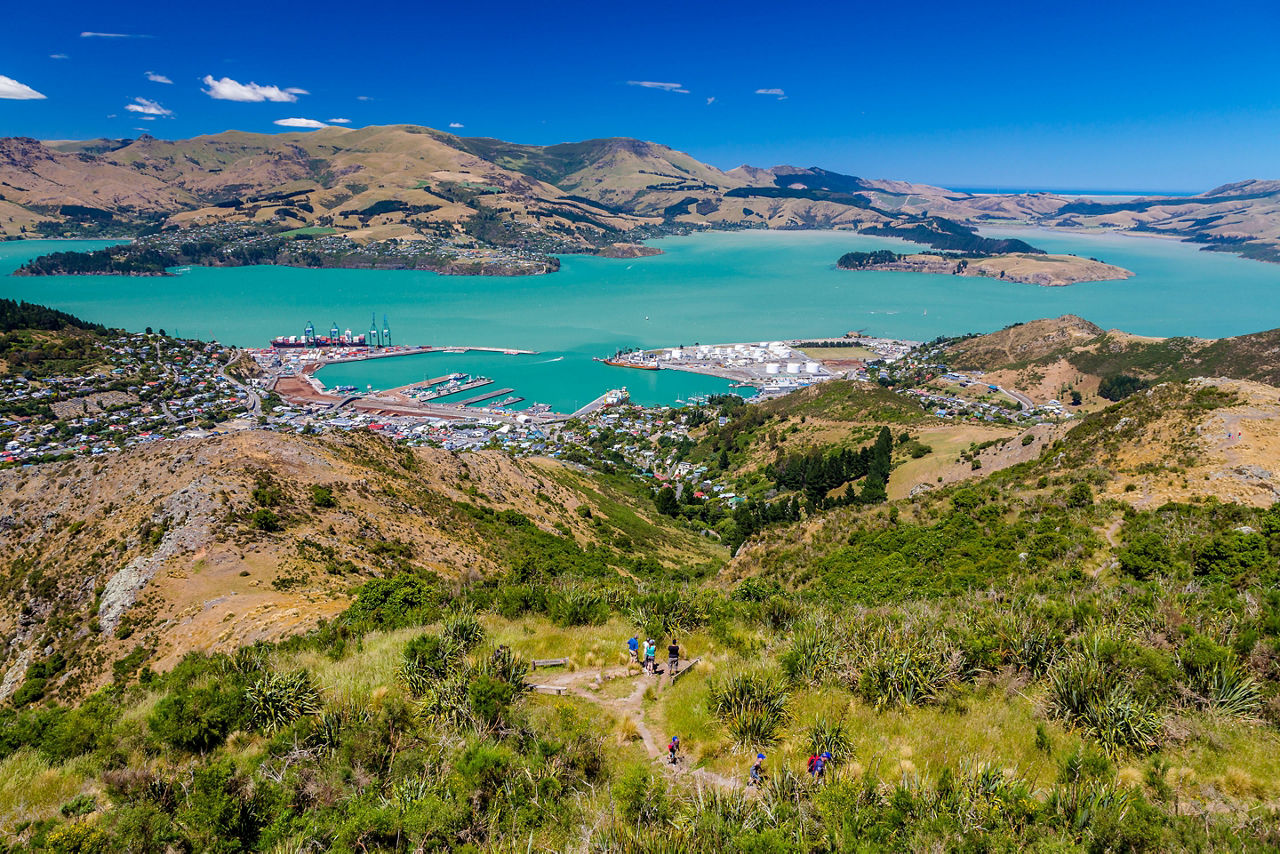 New Zealand Lyttelton Harbor in Christchurch 