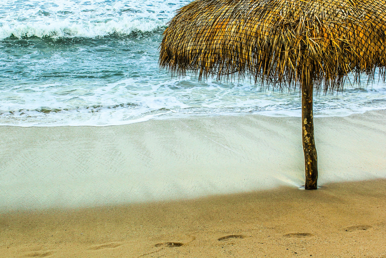 Palapas on the Beach, Mazatlan, Mexico