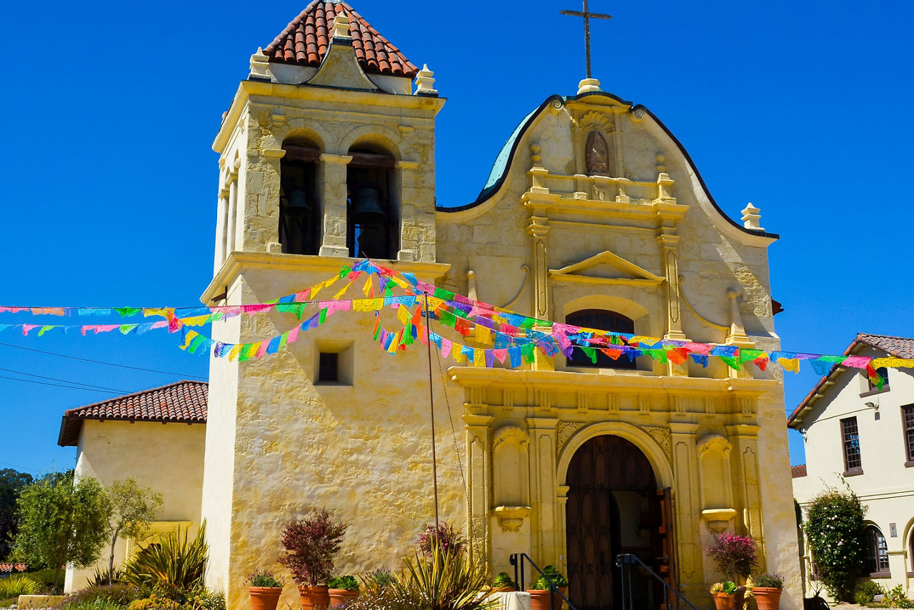 The Cathedral of San Carlos Borromeo, also known as the Royal Presidio Chapel - Monterey, California.