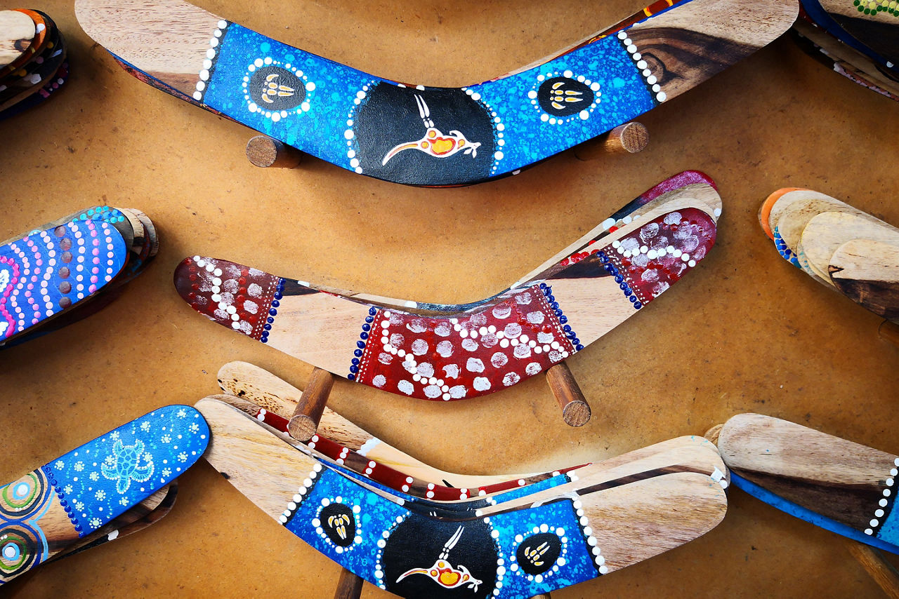 Wooden Boomerangs Local Shopping