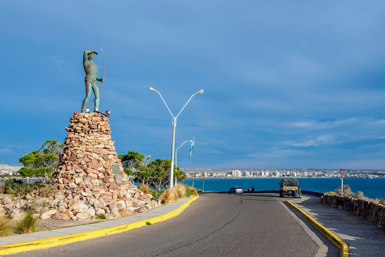 Tehuelche Monument, Puerto Madryn, The Welsh Settlement, Chubut Province, Patagonia, Argentina