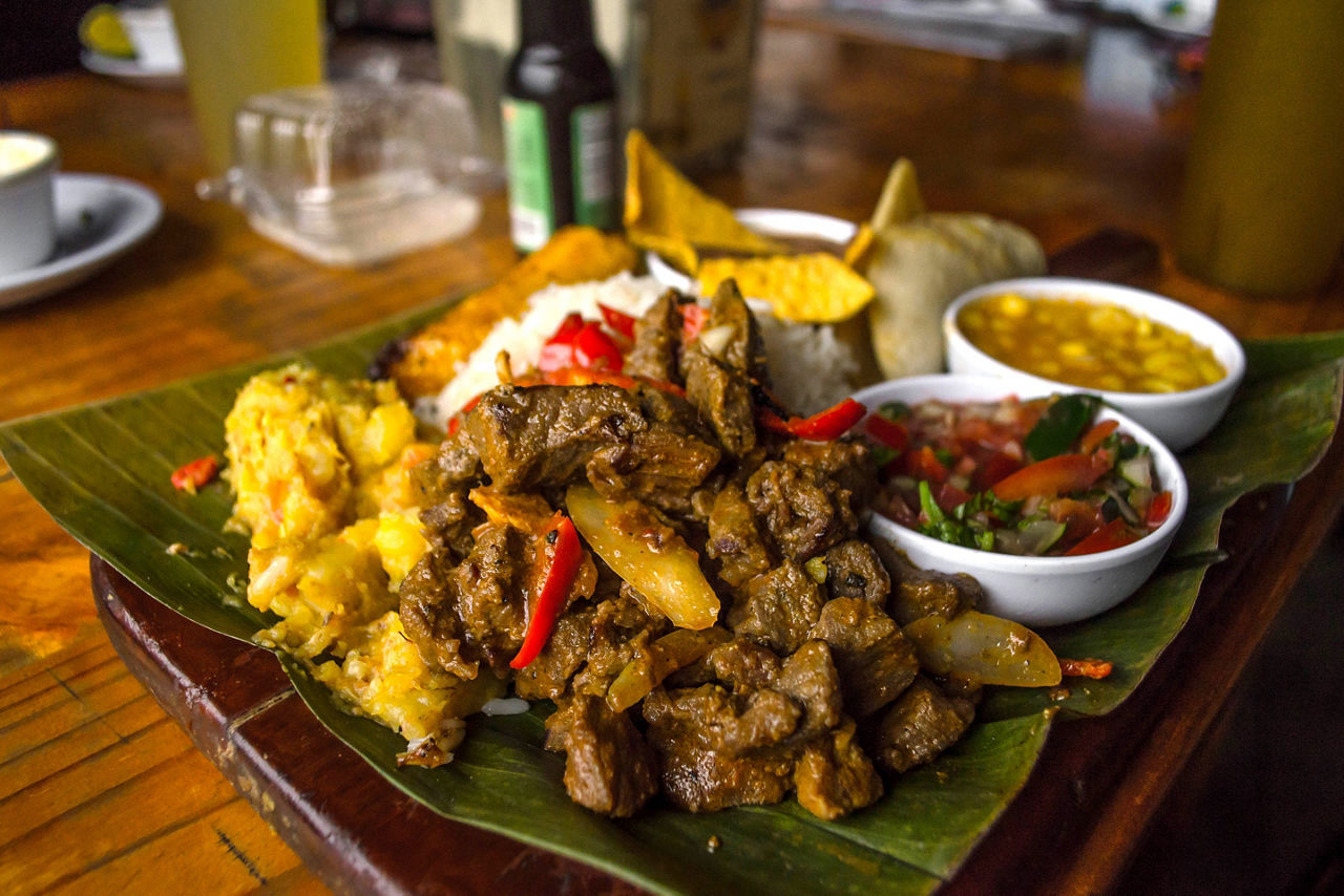 Costa rican typical food called "Casado de Res"