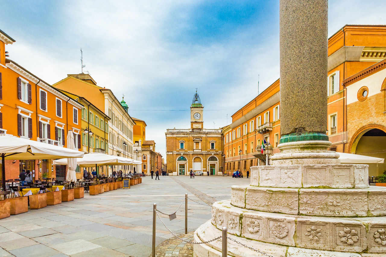 The main square in Ravenna in Italy