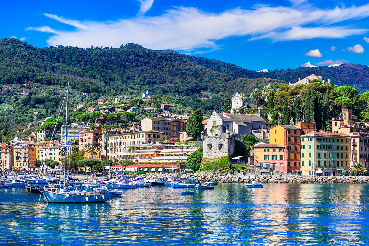 Santa Margherita Ligure - beautiful coastal town in Liguria, popular luxury resort