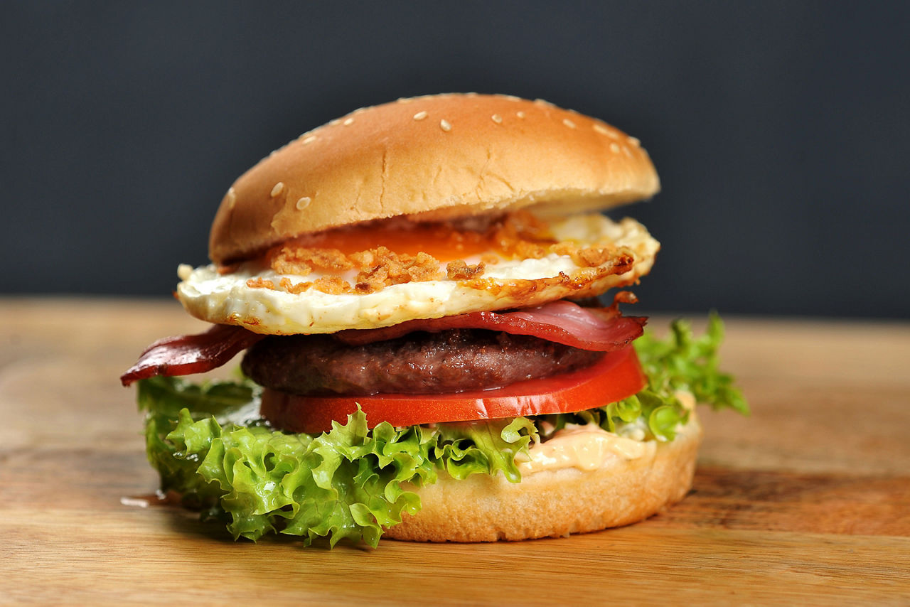 Local Japanese Burger with Fried Egg