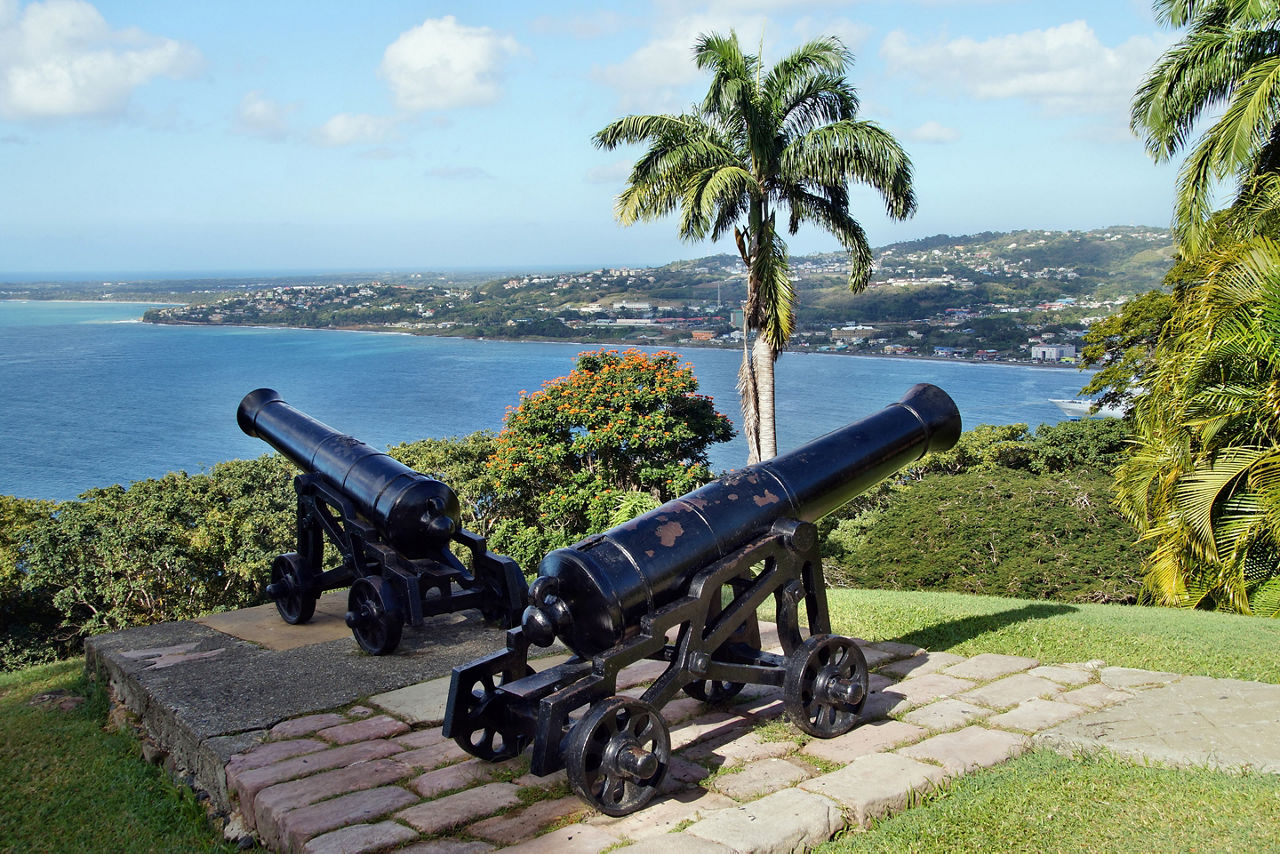Fort King George overlooking Scarborough in Tobago
