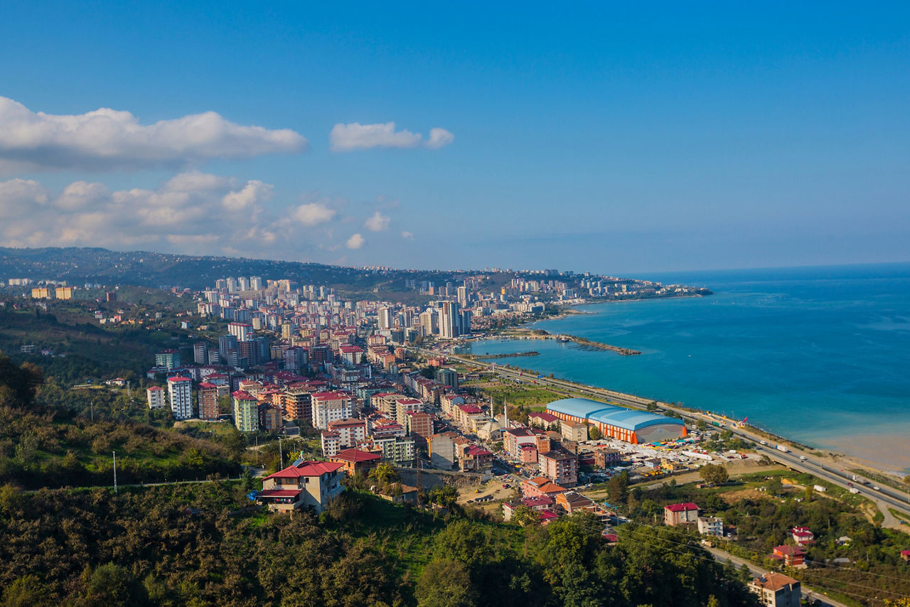 View of Trabzon Yomra district from above