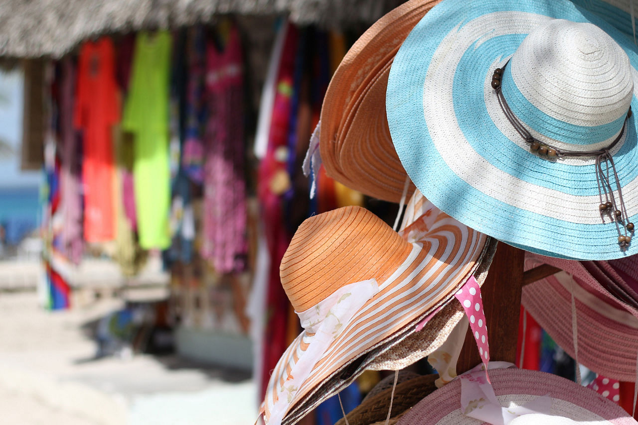 Virgin Gorda Local Shopping Straw Hats