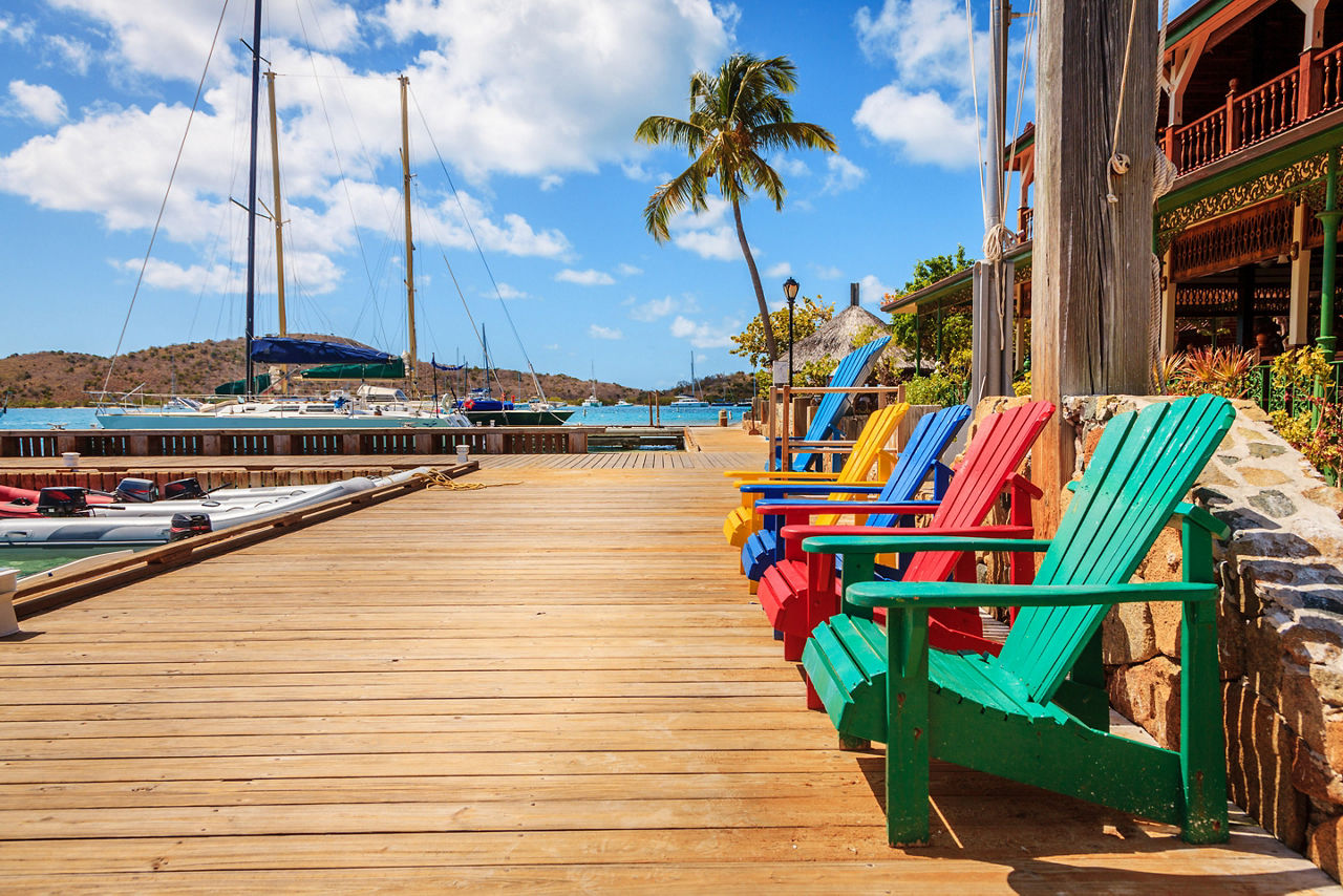 Virgin Gorda Adirondack Chairs by the Inter-coastal