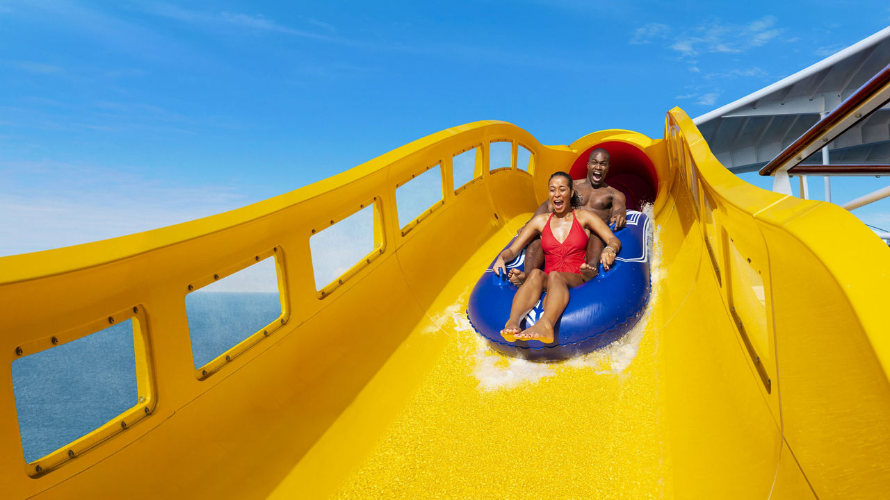 Couple fun slide island HP Jumbotron 1920 1080 FAM NF 2x