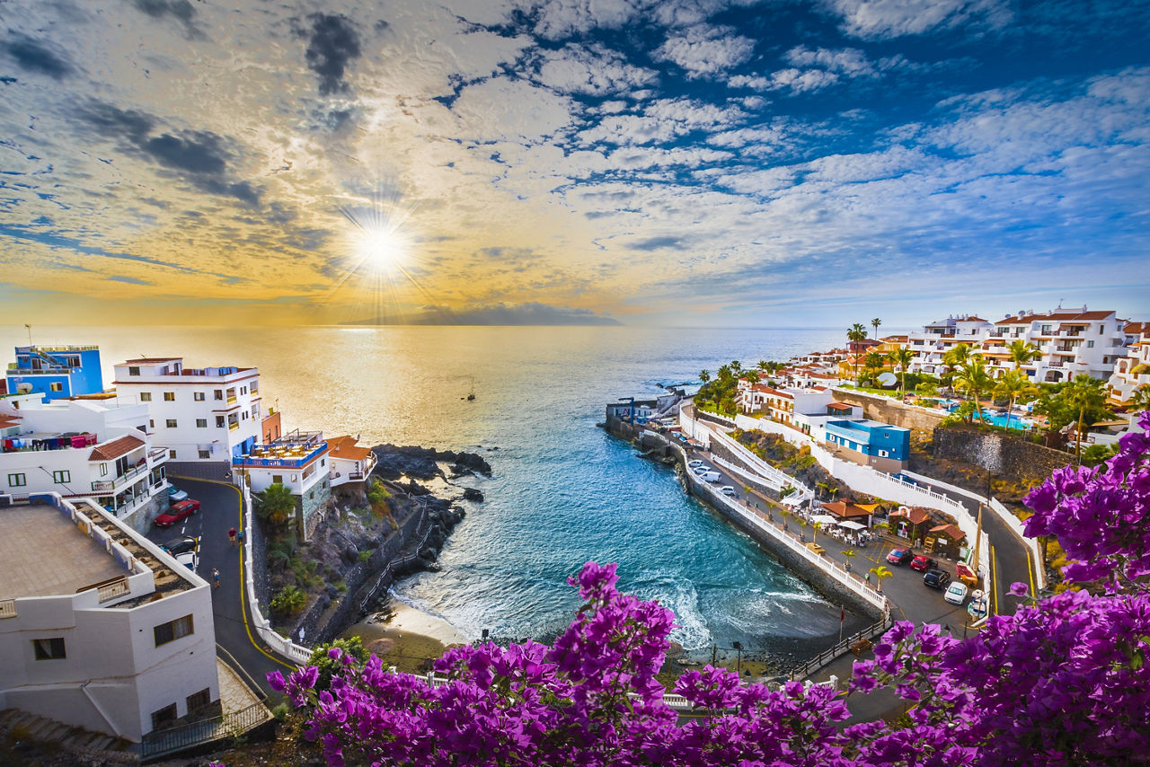 Spain Tenerife Canary Islands Puerto de Santiago Sunrise