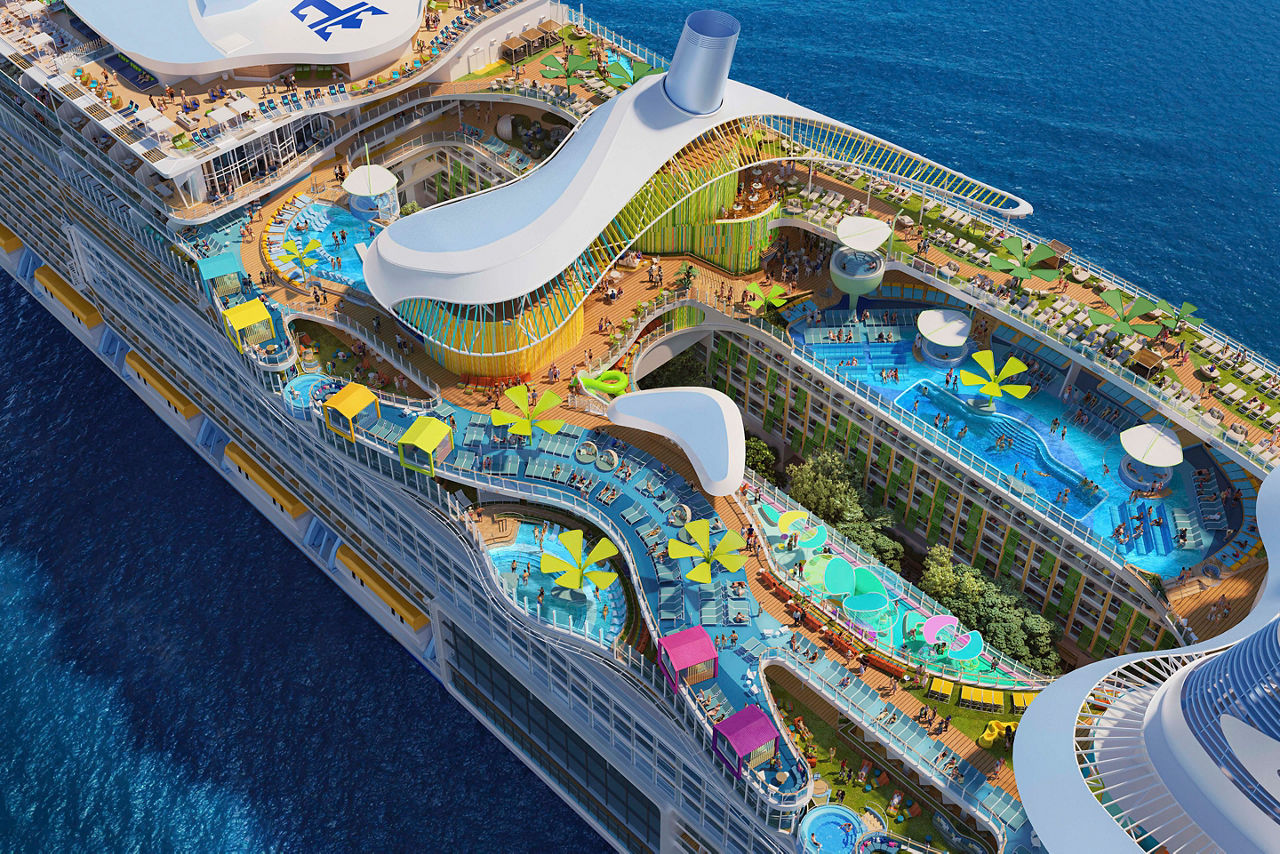 Icon of the Seas Pool Aerial 