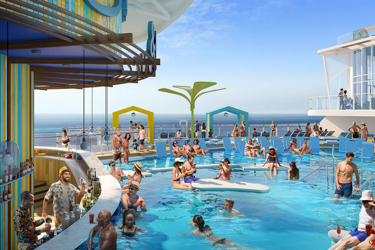 Icon of the Seas Swim and Tonic Render