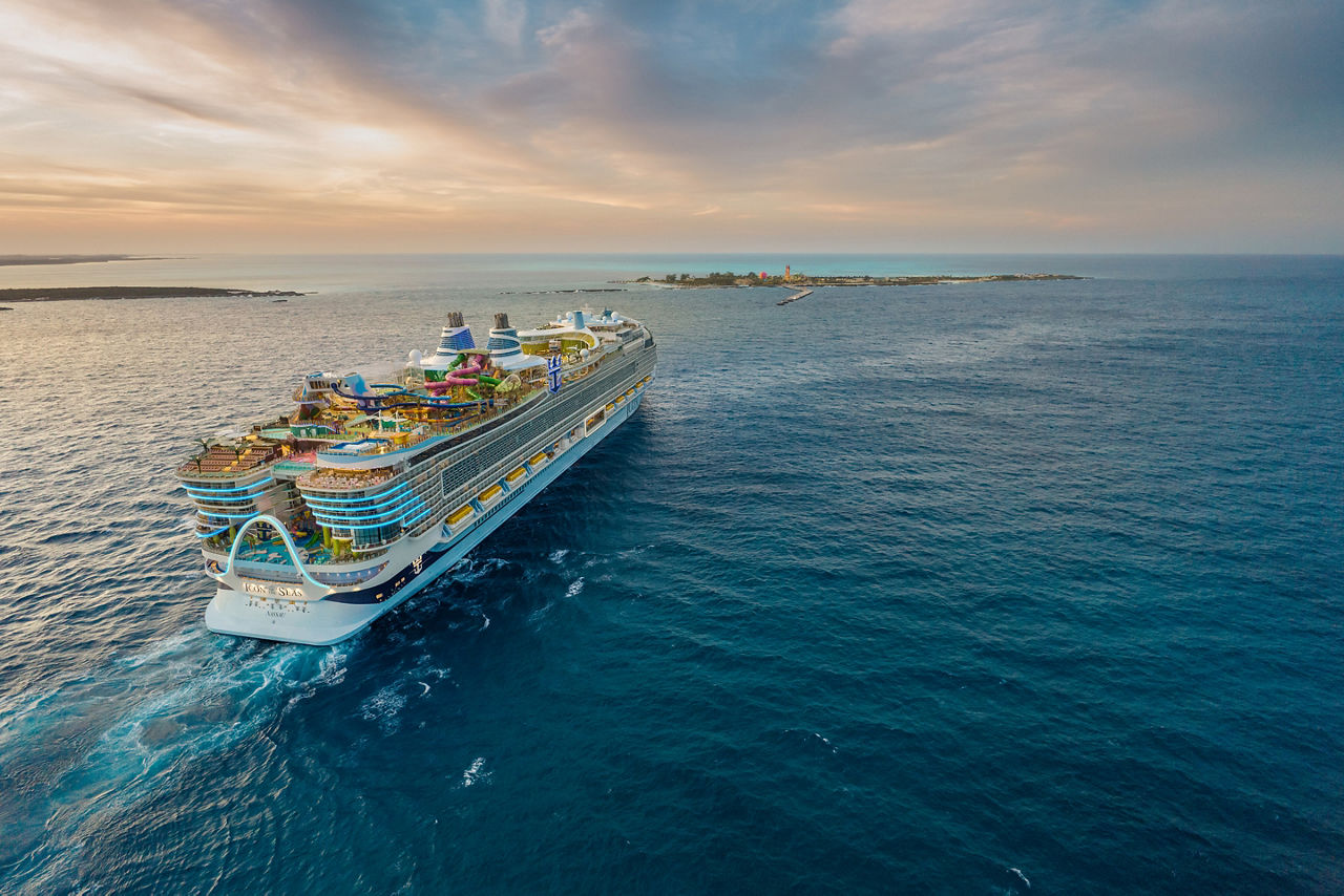 Icon of the Seas Approaching Perfect Day at Coco Cay