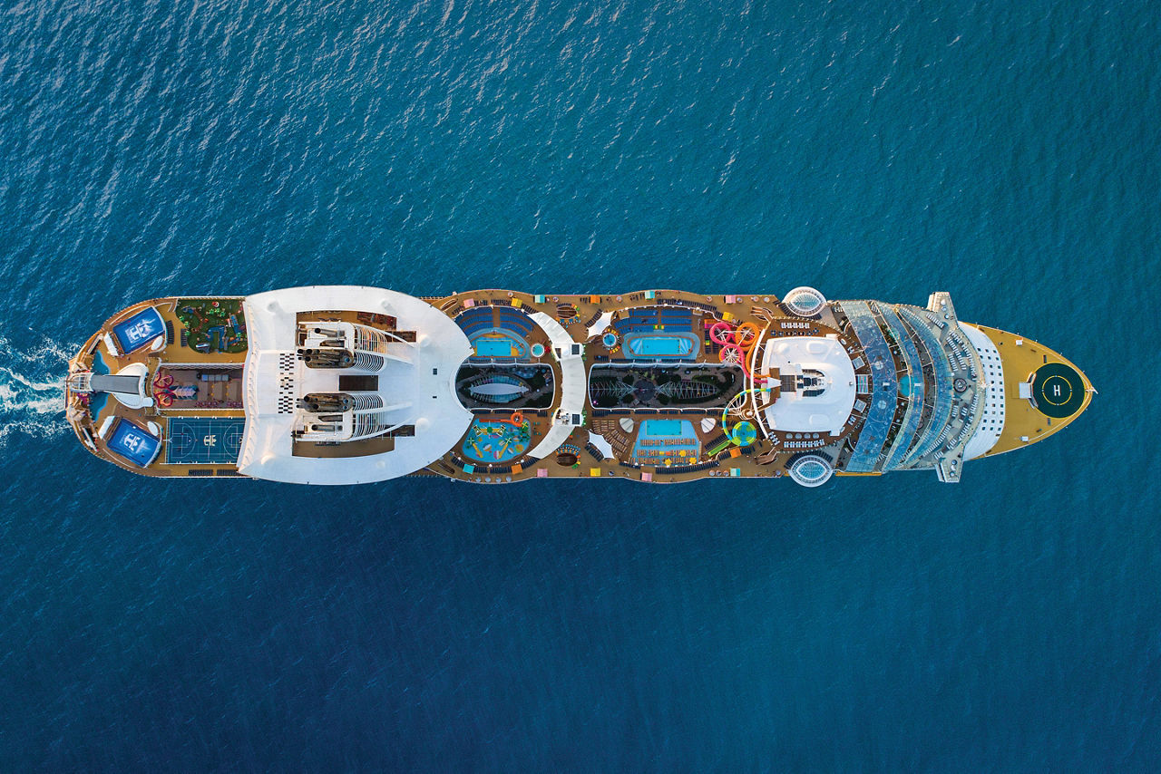 Oasis of the Seas Overhead Aerial Sailings 