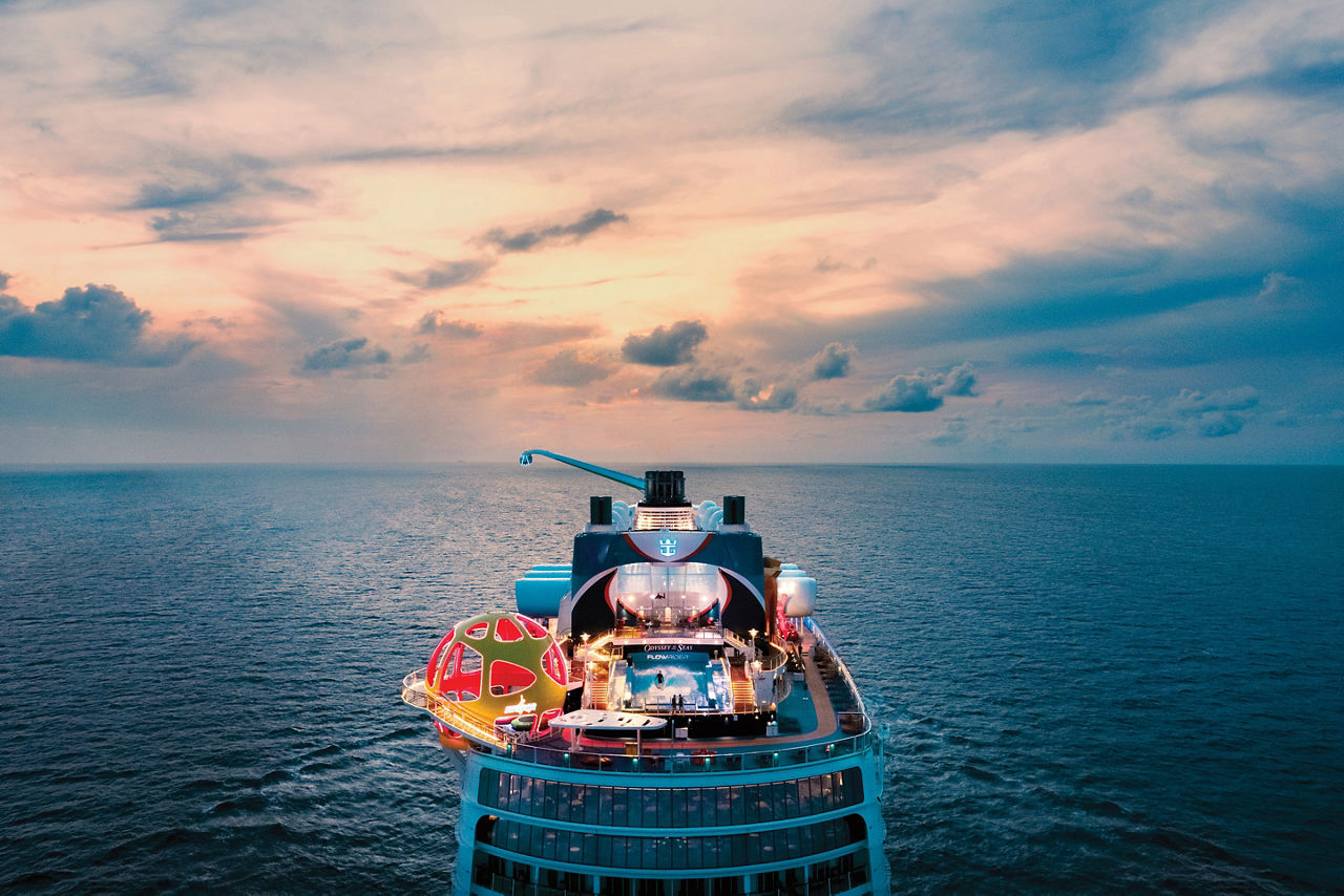 Odyssey of the Seas Sailing During Sunset