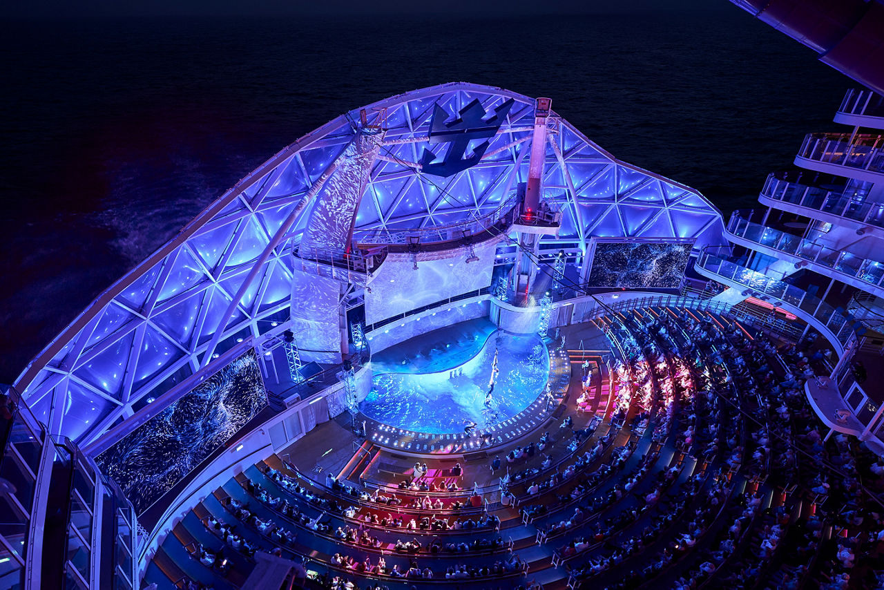 Aqua Theater Entertainment at Night