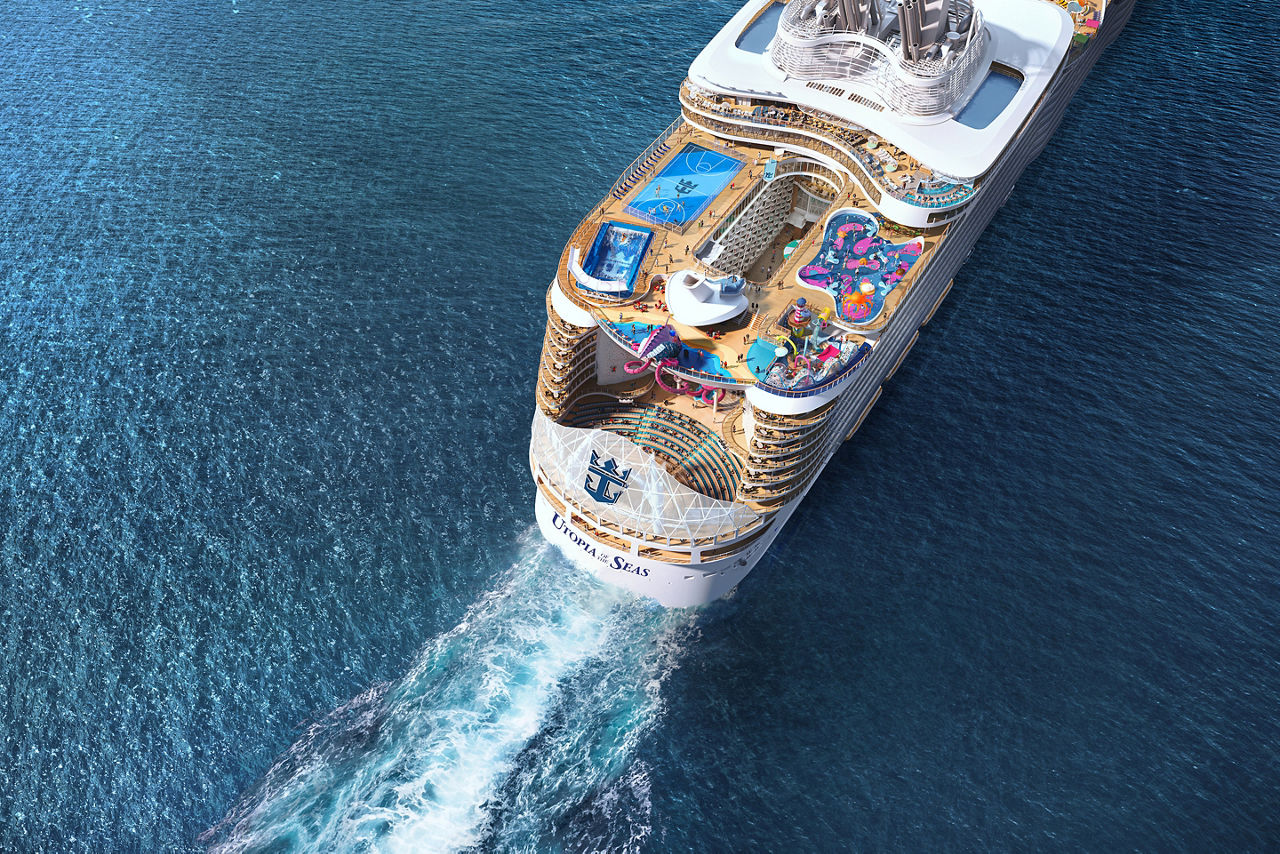 Utopia of the Seas Aft Aerial