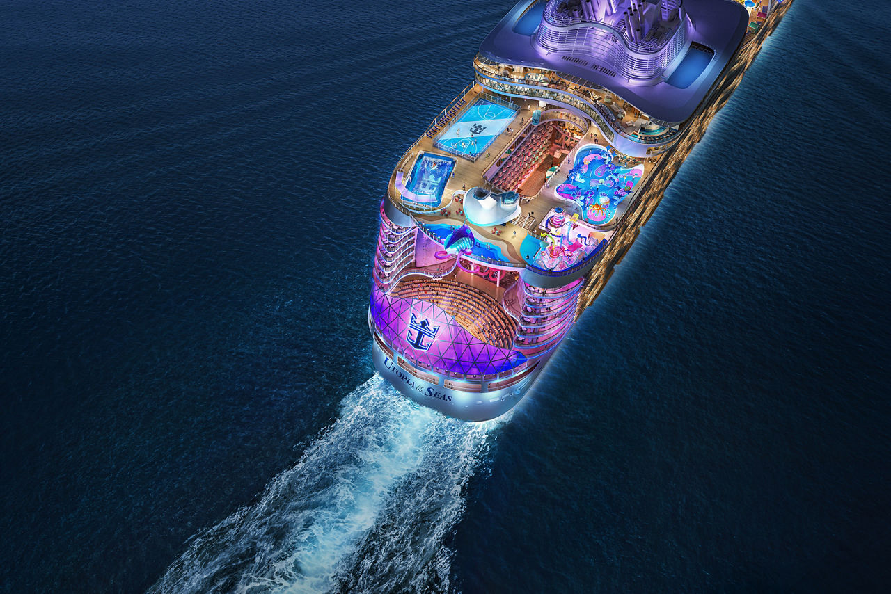 Utopia of the Seas Aft Aerial