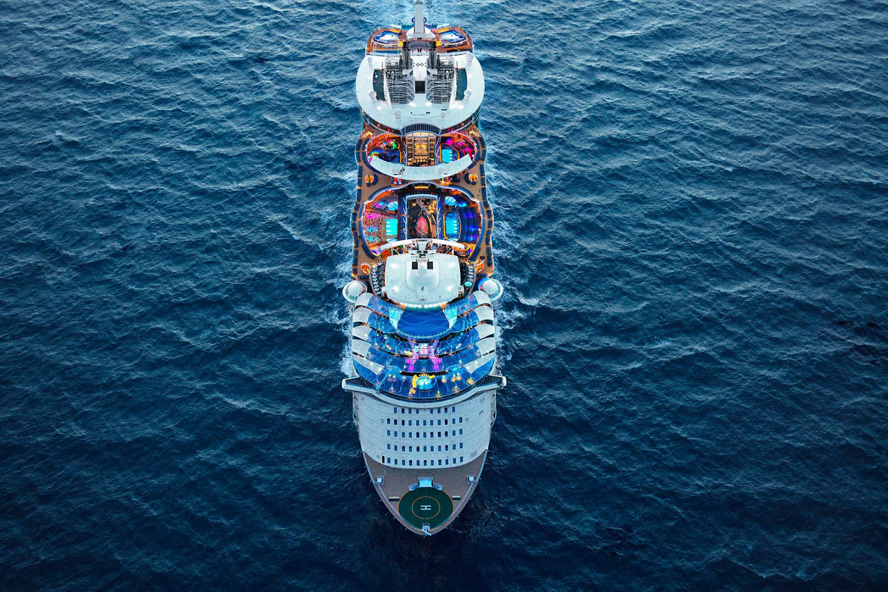 Aerial View of Symphony of the Seas