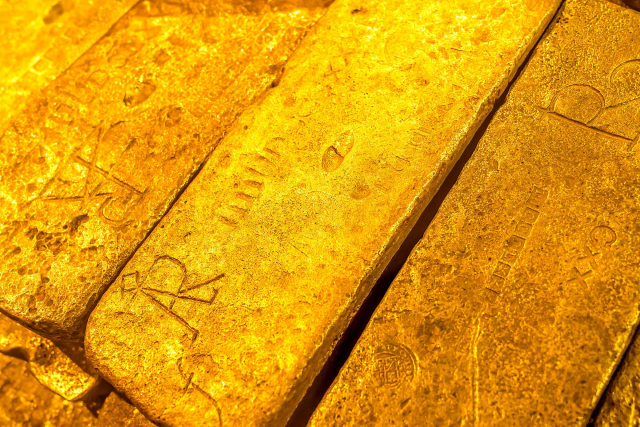 17th century Spanish gold bars. Transatlantic